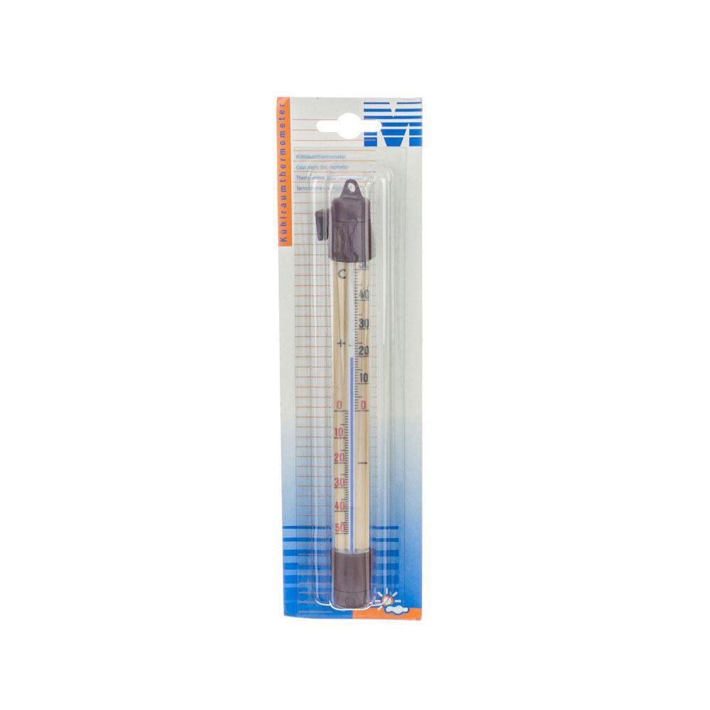 Thermomètre de congélateur -50°C à +50°C en blister avec échelle et dispositif de suspension.
