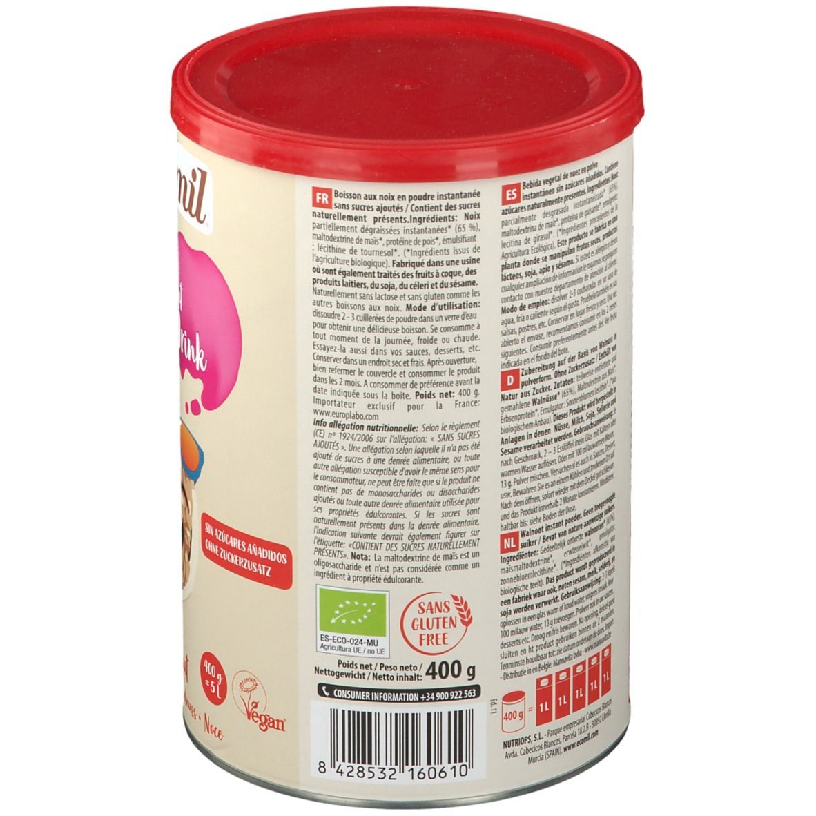 Ecomil Instant Shake Drink Walnuss