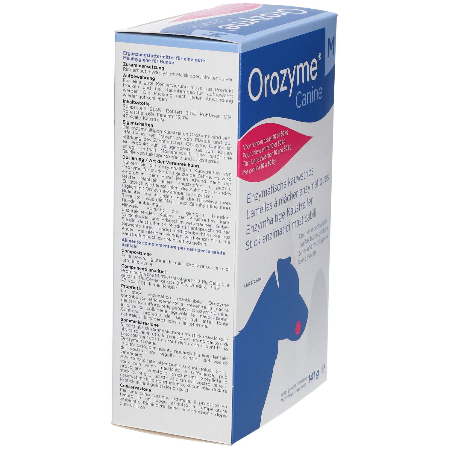 OROZYME® Canine M Lamelle à mâcher enzymatiques Chien 10-30 kg