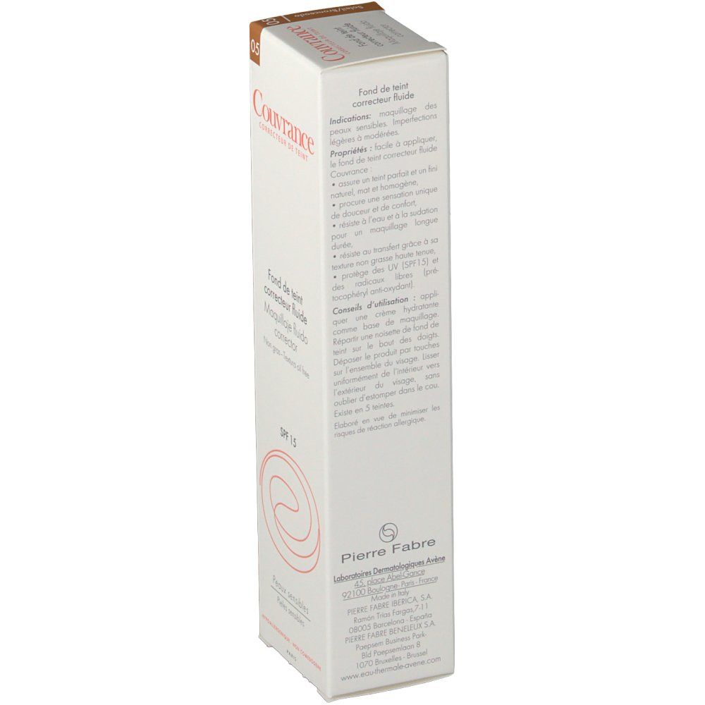 Avène Couvrance Fonds De Teint Correcteurs Fluides Soleil SPF15de Soleil UV 15