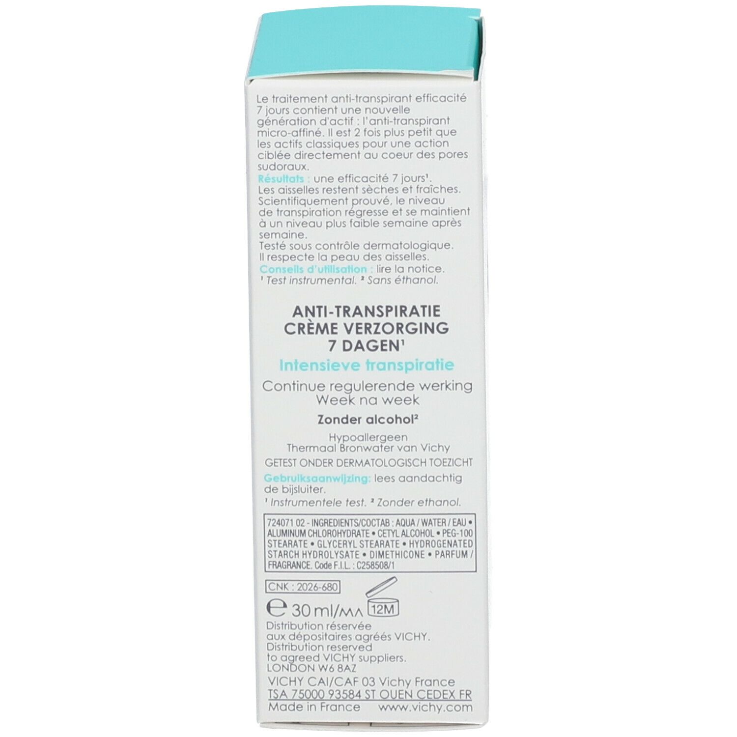 Vichy Traitement Crème  Anti-Transpirant 7 Jours