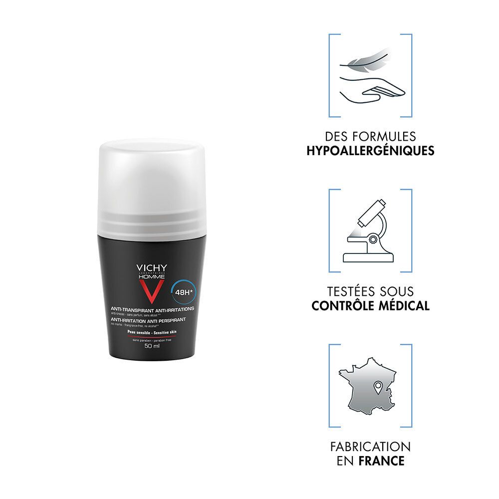 VICHY Homme Deodorant Anti-Transpirant 48h empfindliche Haut