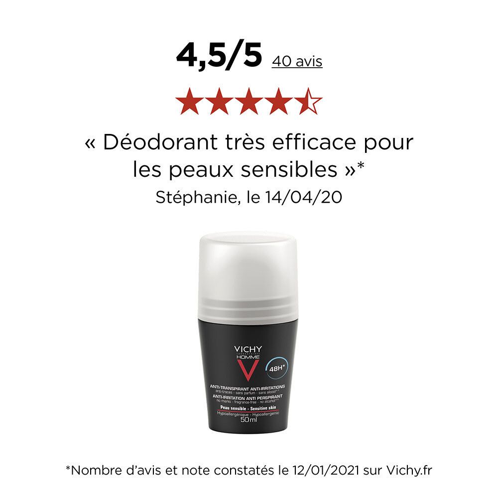 VICHY Homme Deodorant Anti-Transpirant 48h empfindliche Haut