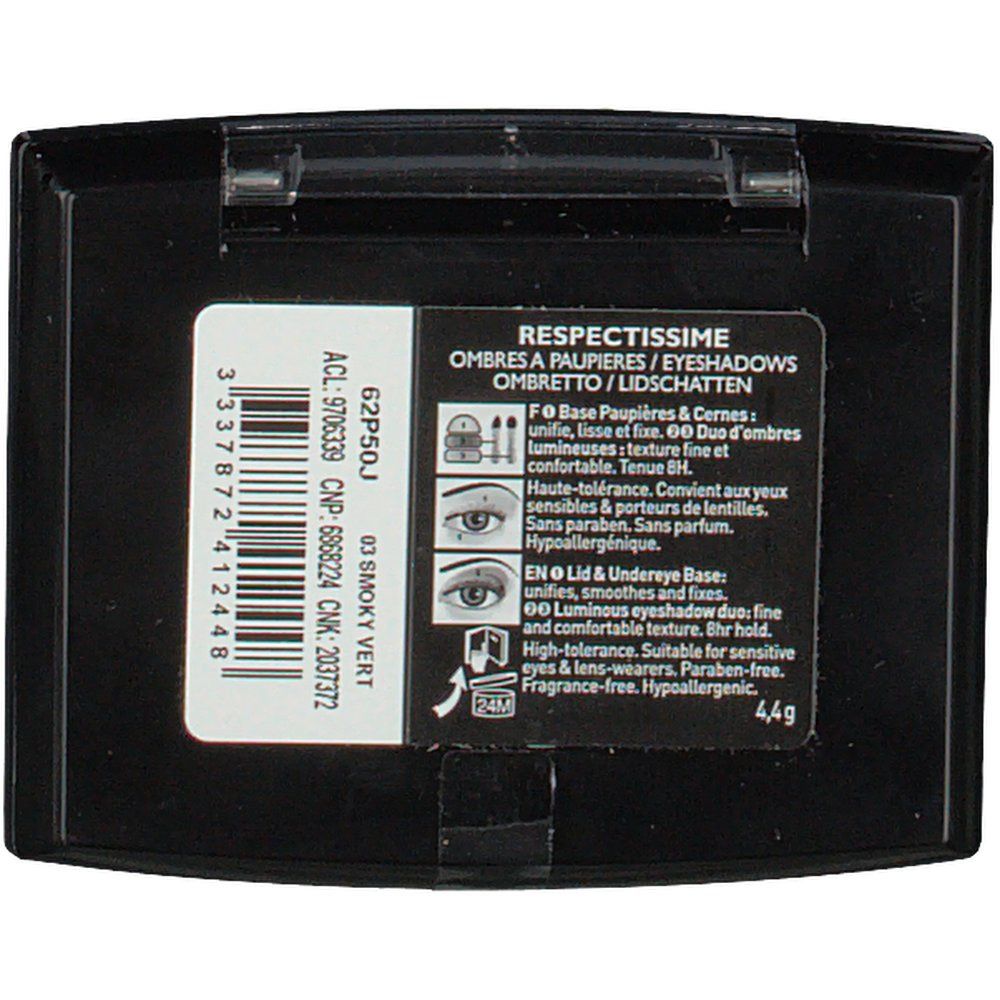 La Roche Posay Respectissime Oogschaduw Zacht 03 Smoky Groen