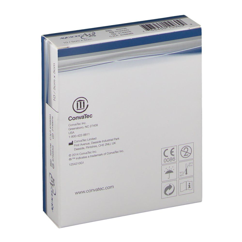 Aquacel Ag Pansement Hydrofiber™ Sterile 5 cm x 5 cm