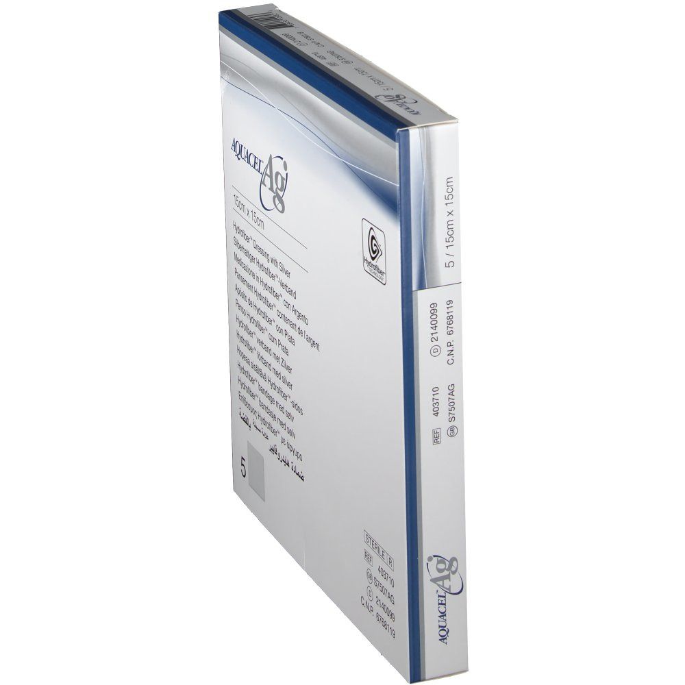 Aquacel Ag Pansement Hydrofiber™ Sterile 15cm x 15cm