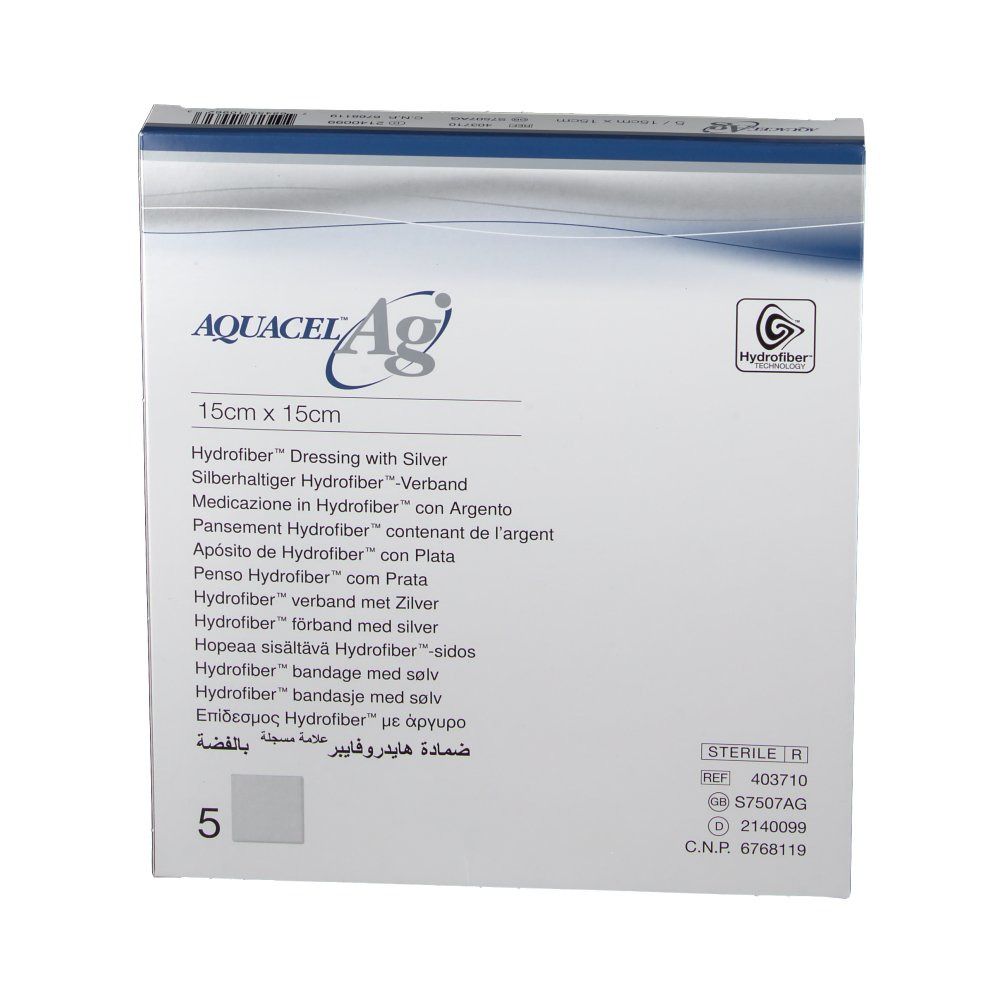 Aquacel Ag Pansement Hydrofiber™ Sterile 15cm x 15cm