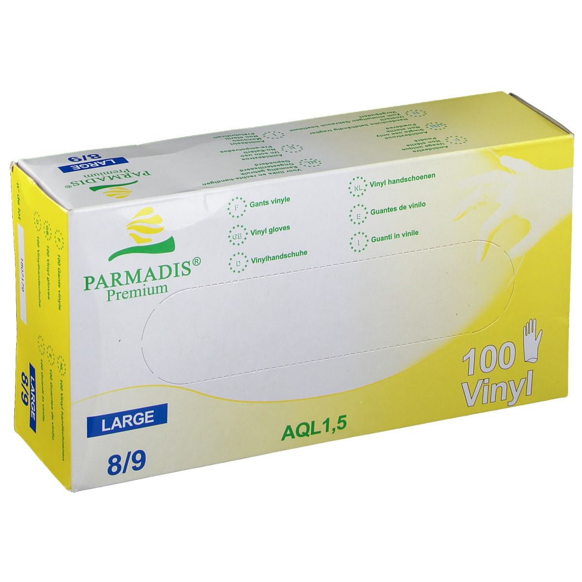 PARMADIS® Premium Gants en vinyle Taille L 8/9