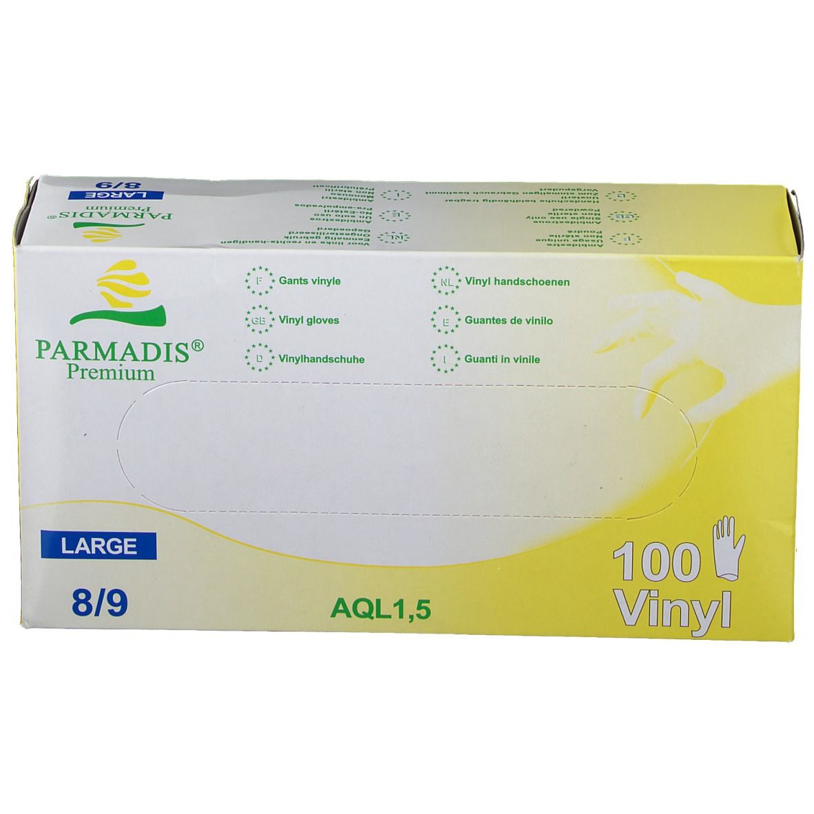 PARMADIS® Premium Gants en vinyle Taille L 8/9
