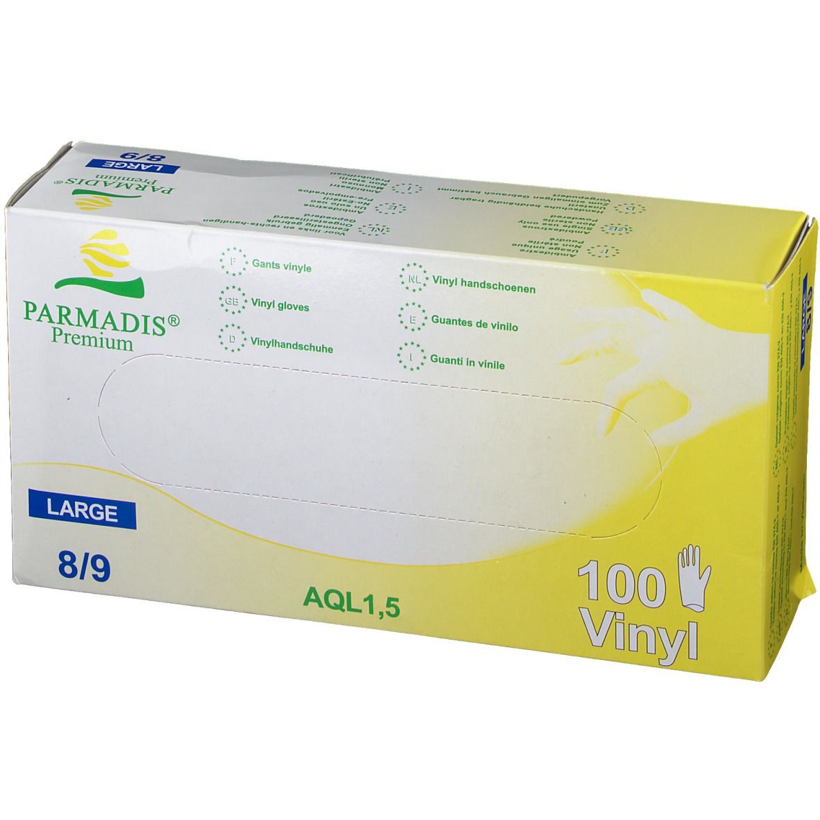 PARMADIS® Premium Gants en vinyle Taille L 8/9