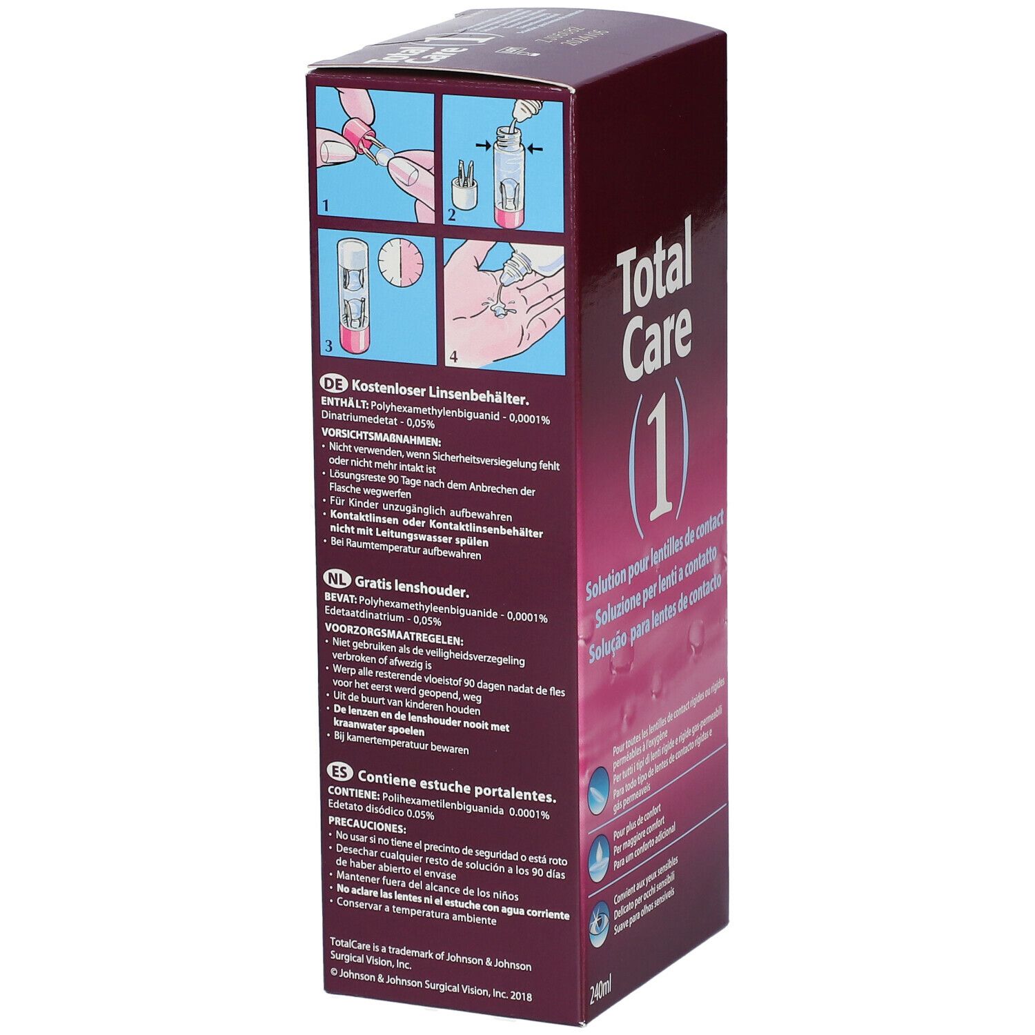 Total Care 1 All-In-One Kontaktlinsenlösung + Linsenbehälter