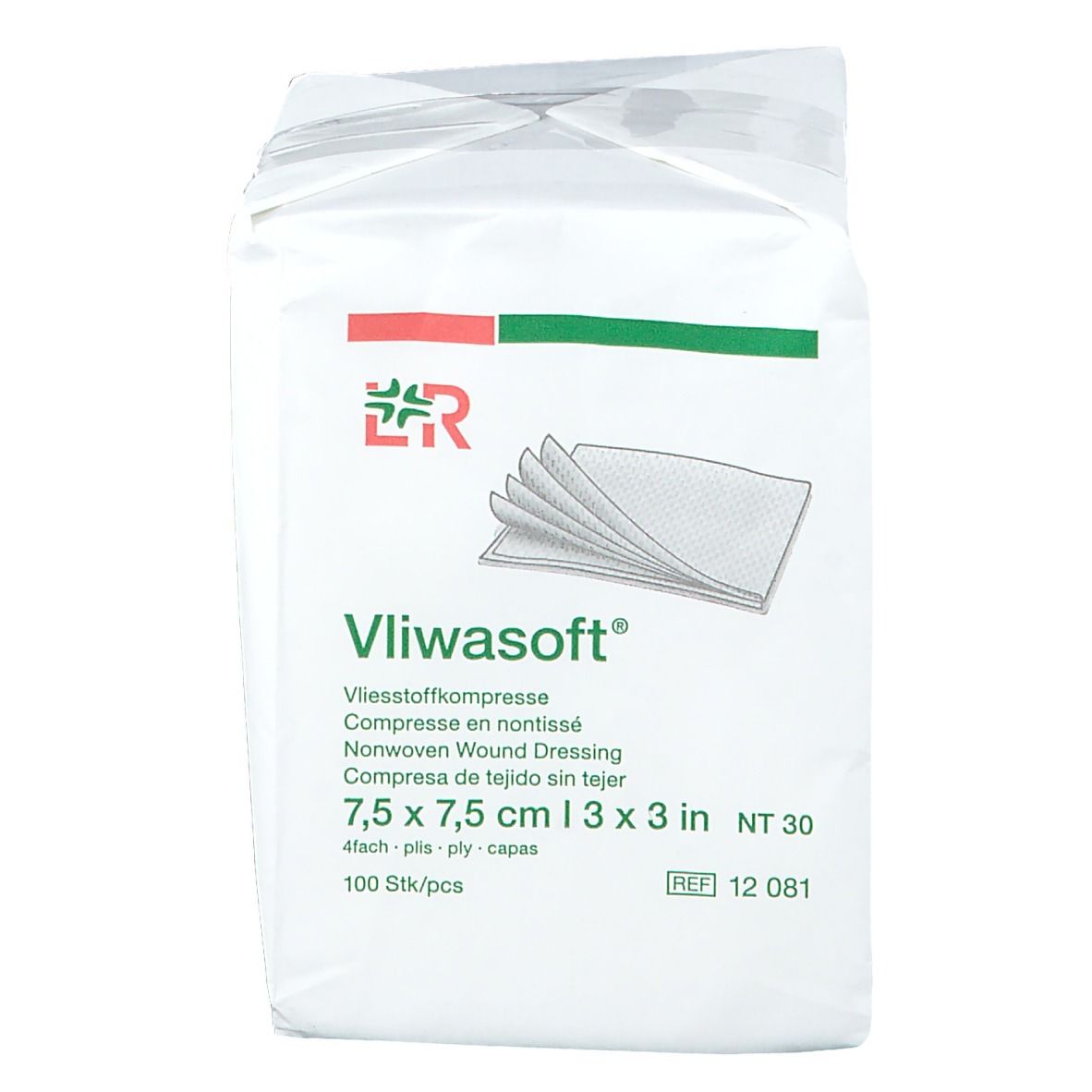 Vliwasoft® Vliesstoffkompresse 7,5 x 7,5 cm