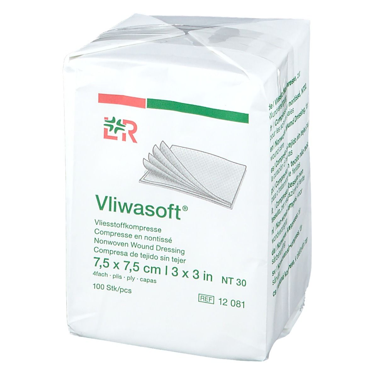 Vliwasoft® Vliesstoffkompresse 7,5 x 7,5 cm