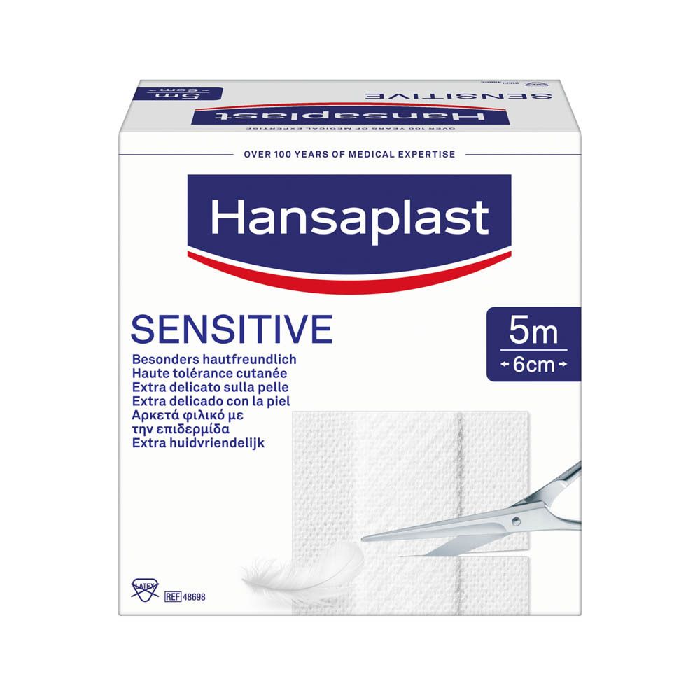 Hansaplast Sensitive Besonders Hautfreundlich Pflaster 6 cm x 5 m