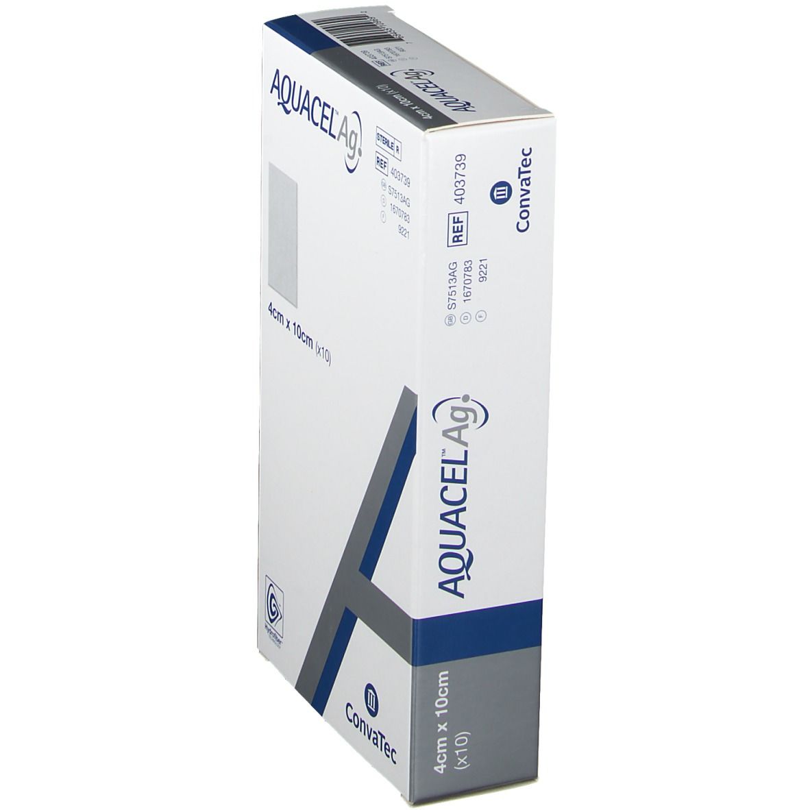 AQUACEL™ Ag Silberhaltiger Hydrofiber™ Verband steril 4 x 10 cm