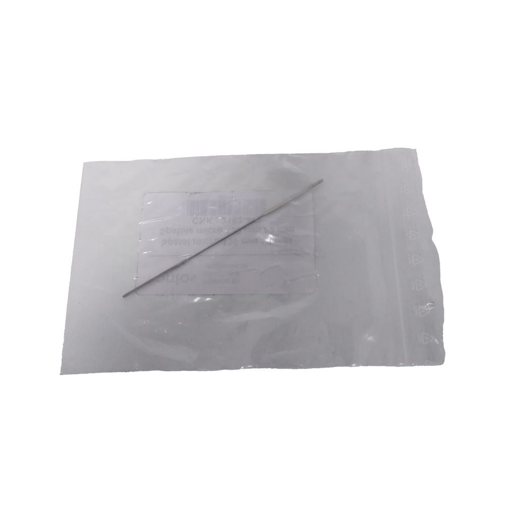 Spatel Mikro 130 mm / 2 mm in transparenter Verpackung. Einzelansicht des Produkts.