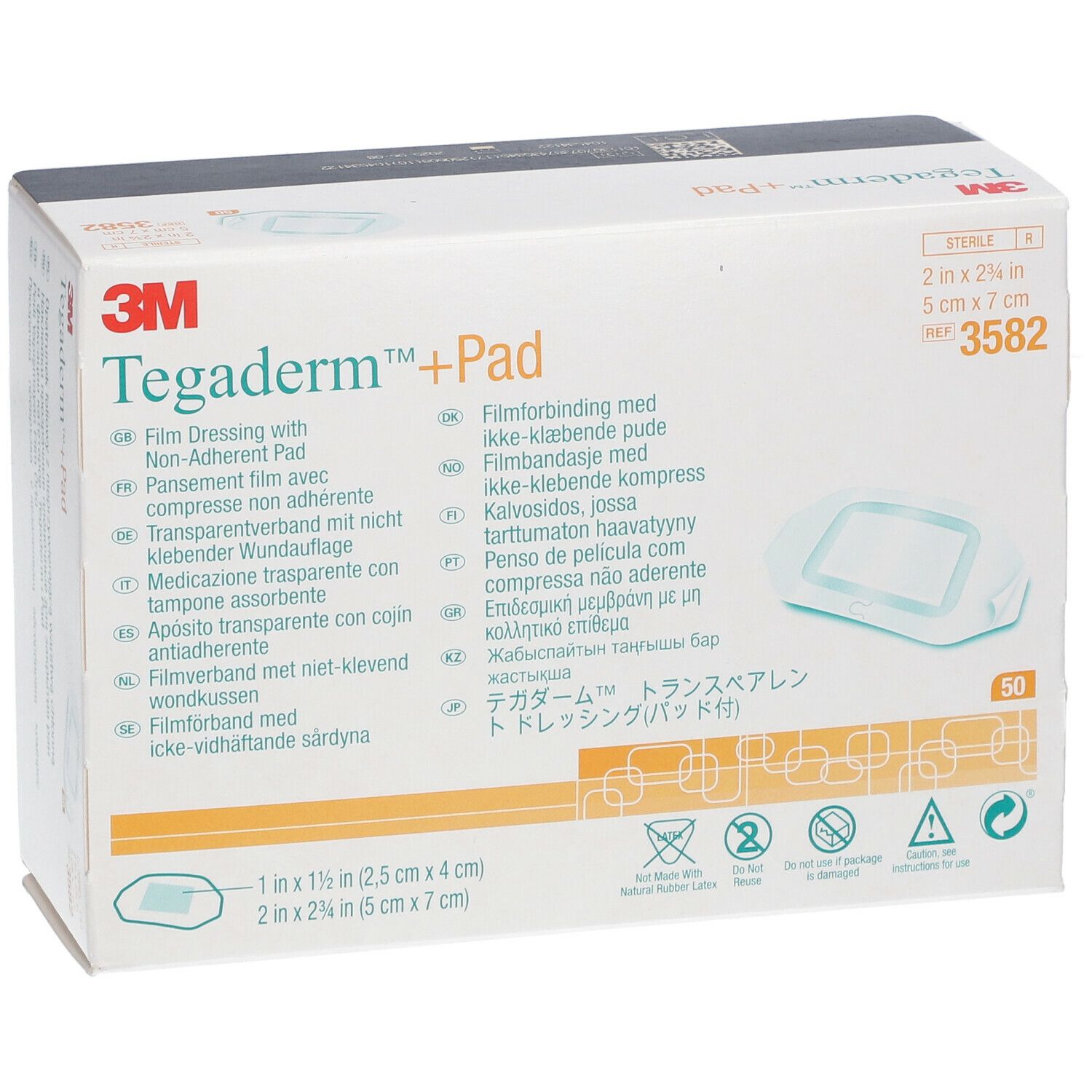 3M Tegaderm™ + Pad Transparent Stérile 5 cm x 7 cm