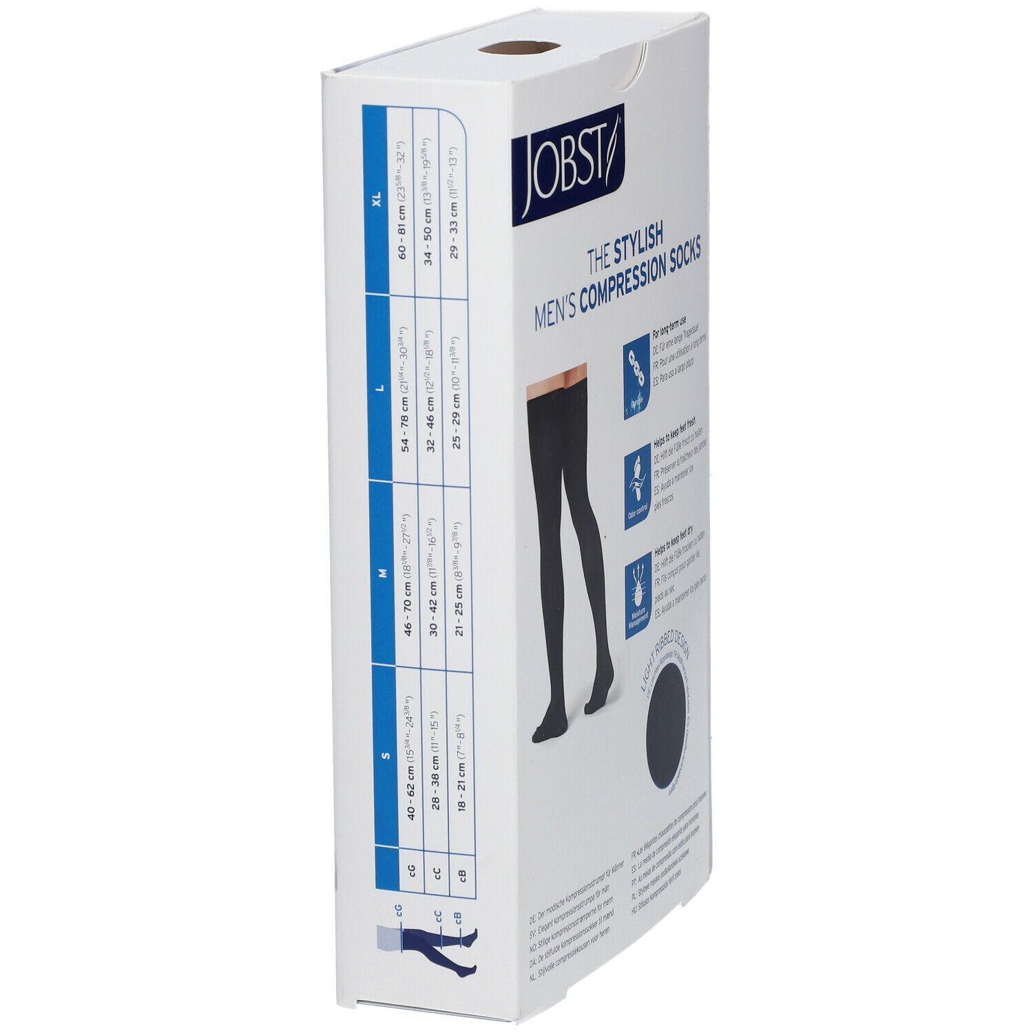JOBST® for Men Cl 2 Oberschenkelstrümpfe Gr. M Schwarz