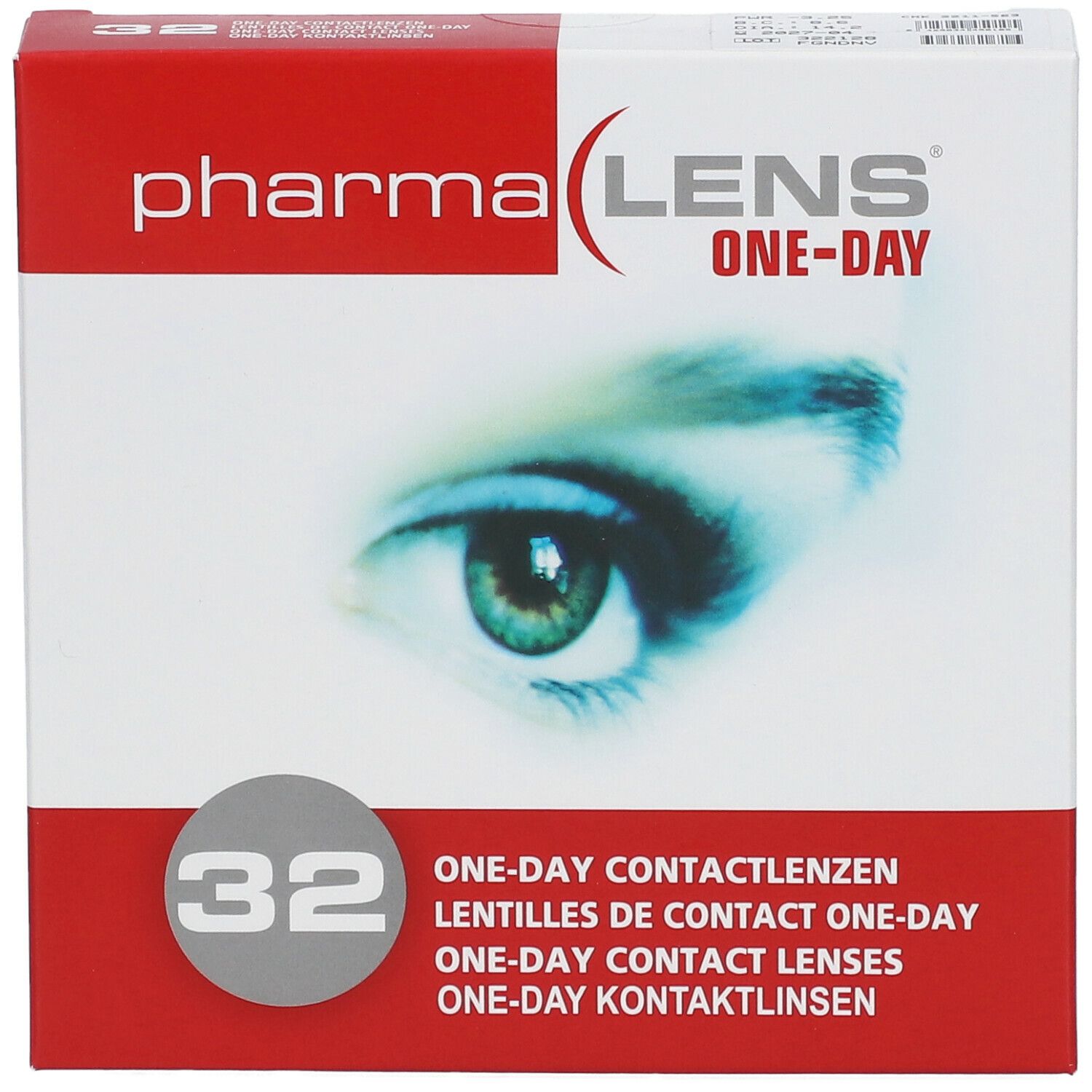 PharmaLens Tageslinsen (Dioptrie: -3.25)