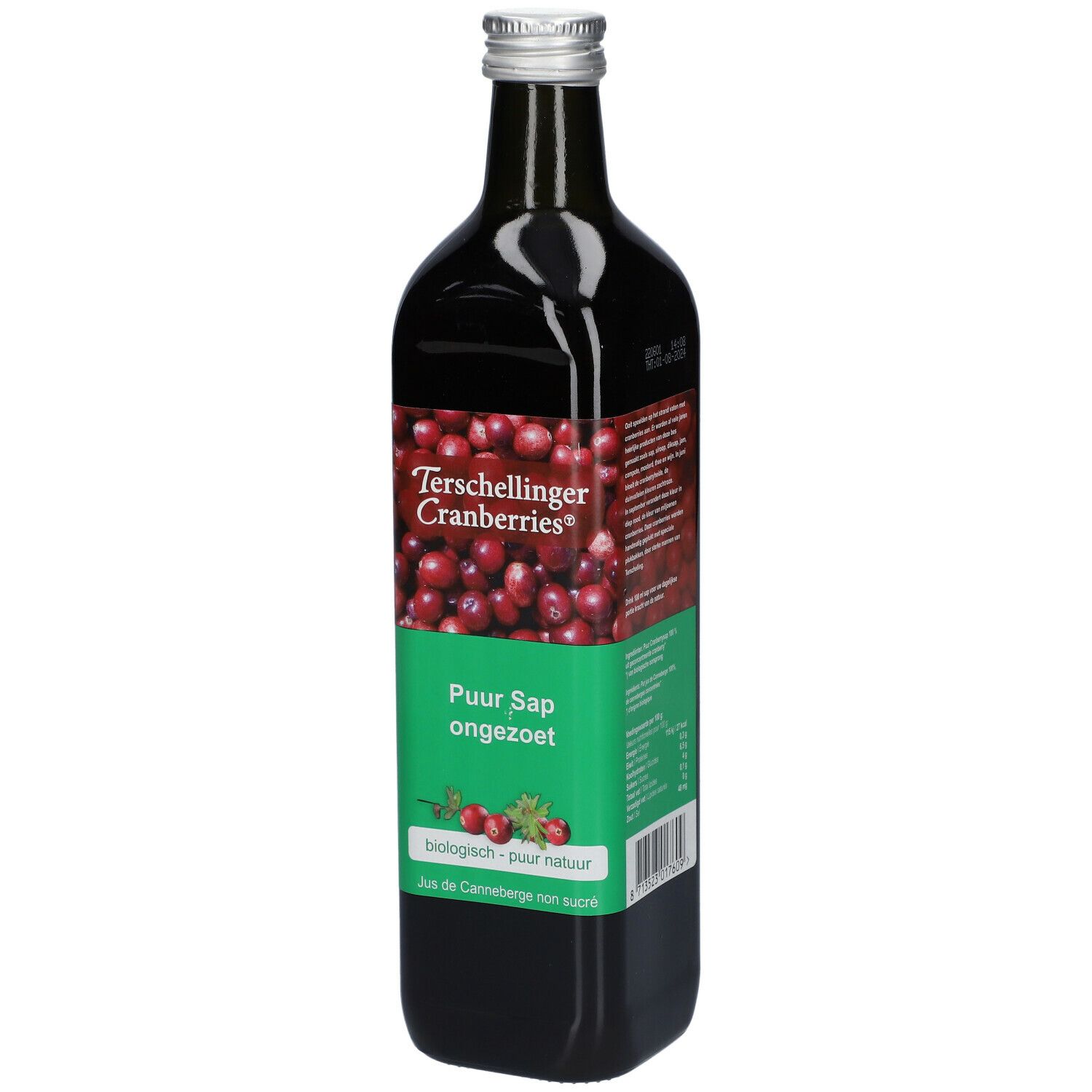 Terschellinger Cranberries Jus de cannberge Bio non sucré