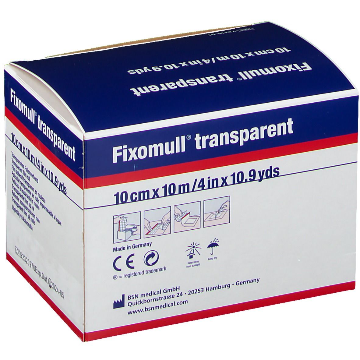 Fixomull® transparent 10 cm x 10 m