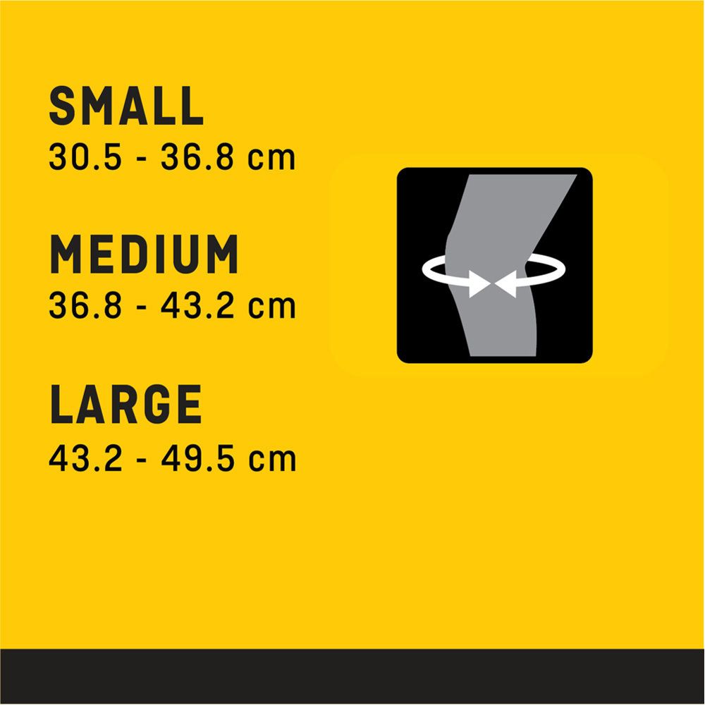 3M™ Futuro™ Sport Genouillère Stabilisateur, détail. Genouillère grise, avec ouverture pour la rotule.