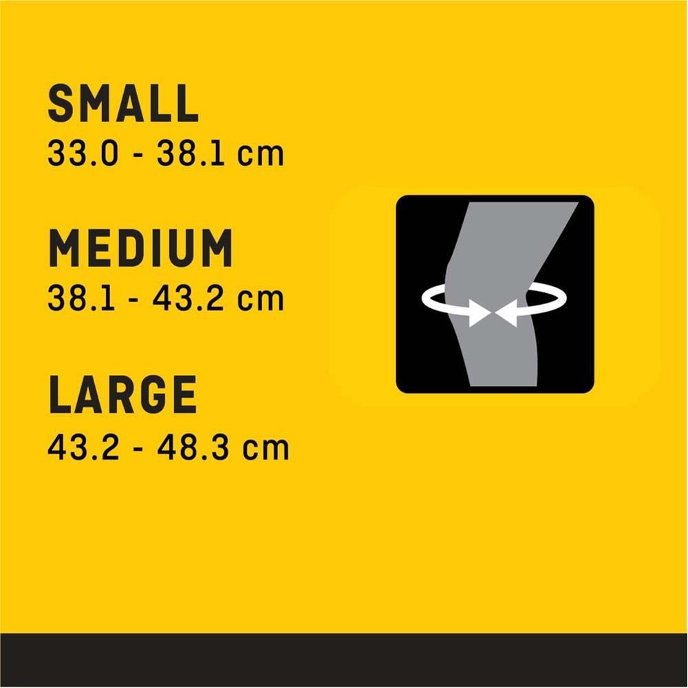 Rückseite der Futuro Sport Kniebandage Verpackung. Produktmerkmale in Deutsch, Niederländisch, Französisch, Italienisch.