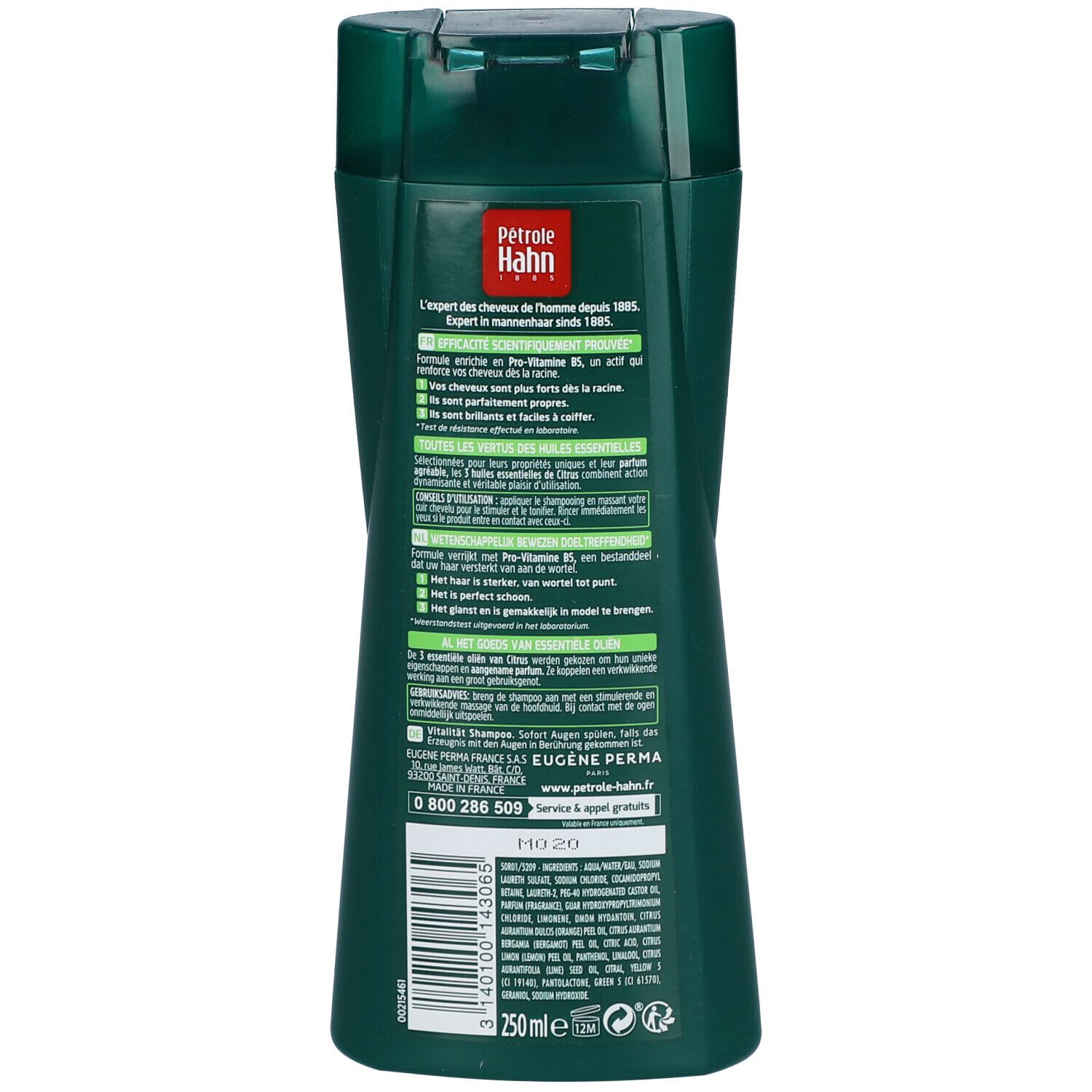 Petrole Hahn Shampooing Force Vitalité Cheveux Normeaux