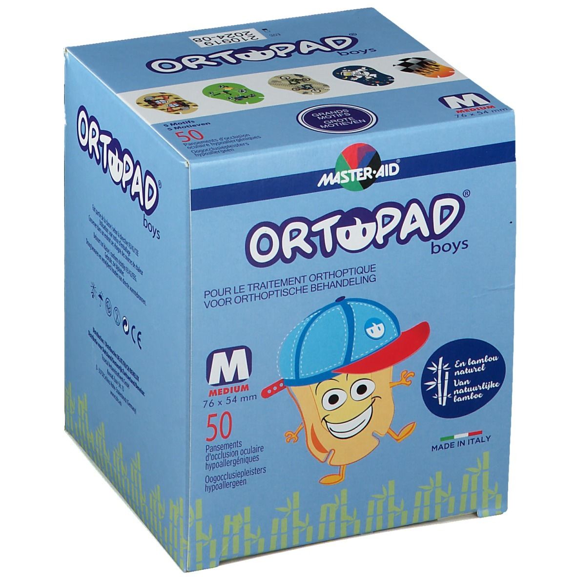 MASTER-AID® ORTOPAD® For Boys Medium Augenkompresse 2-5 Jahre