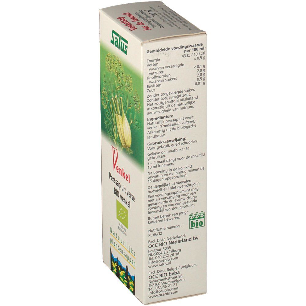 Salus Jus pressé de fenouil Bio