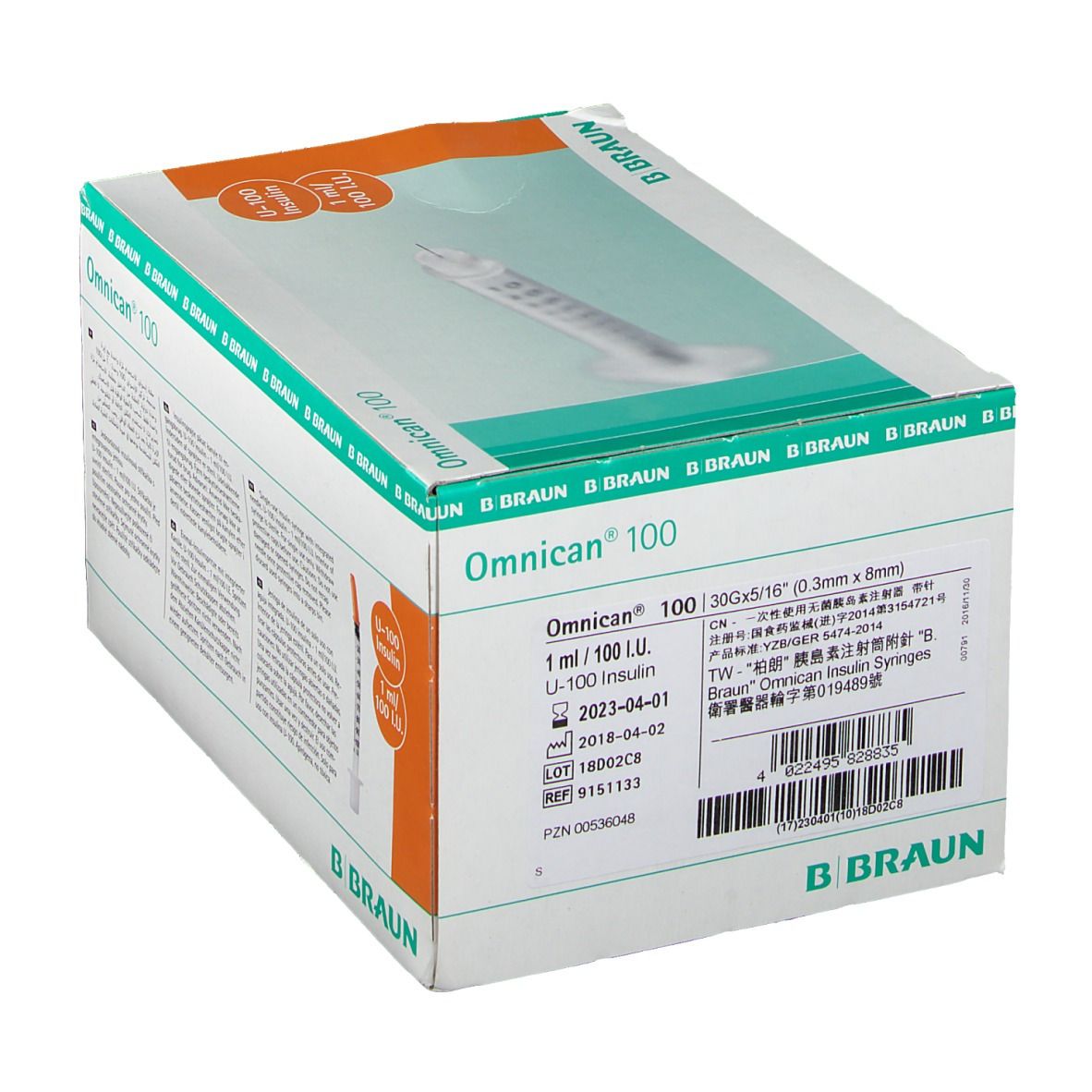 Braun Omnican 100  0,3 x 8 mm