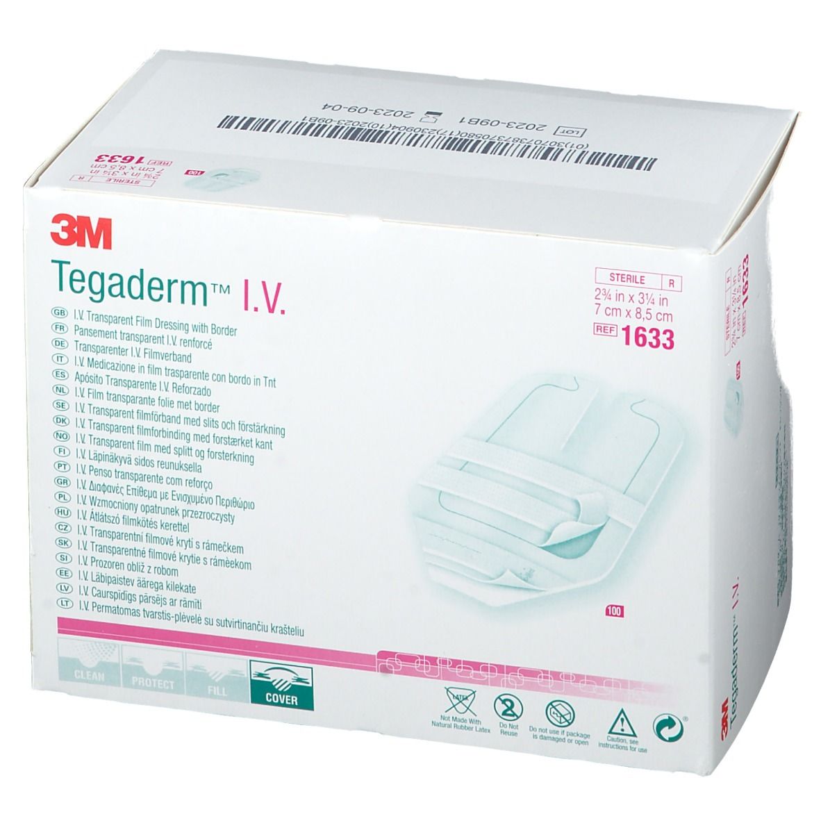 3M Tegaderm™ I.V.-Fixierverband, 7 cm x 8,5 cm