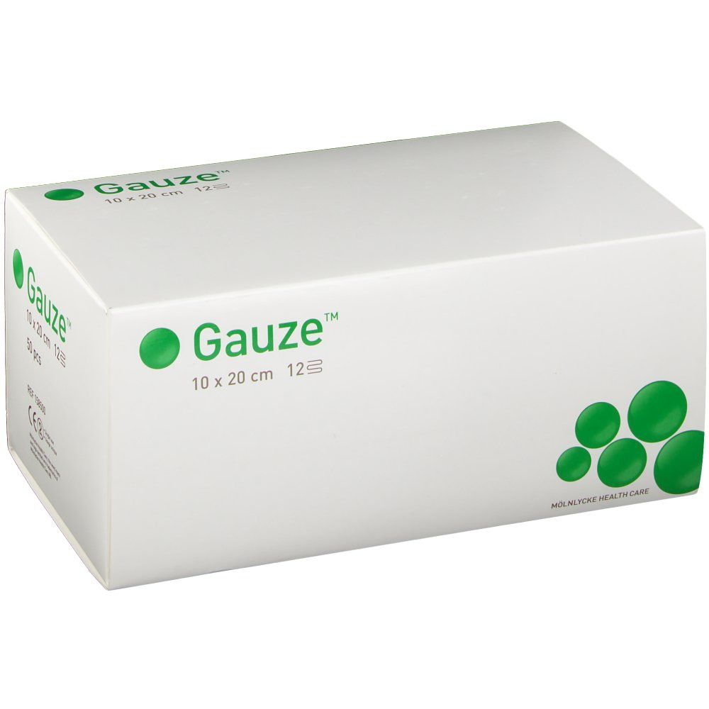 Molnlycke Gauze™ Unsterile Gaze nicht steril 12 Schichten 10 x 20 cm