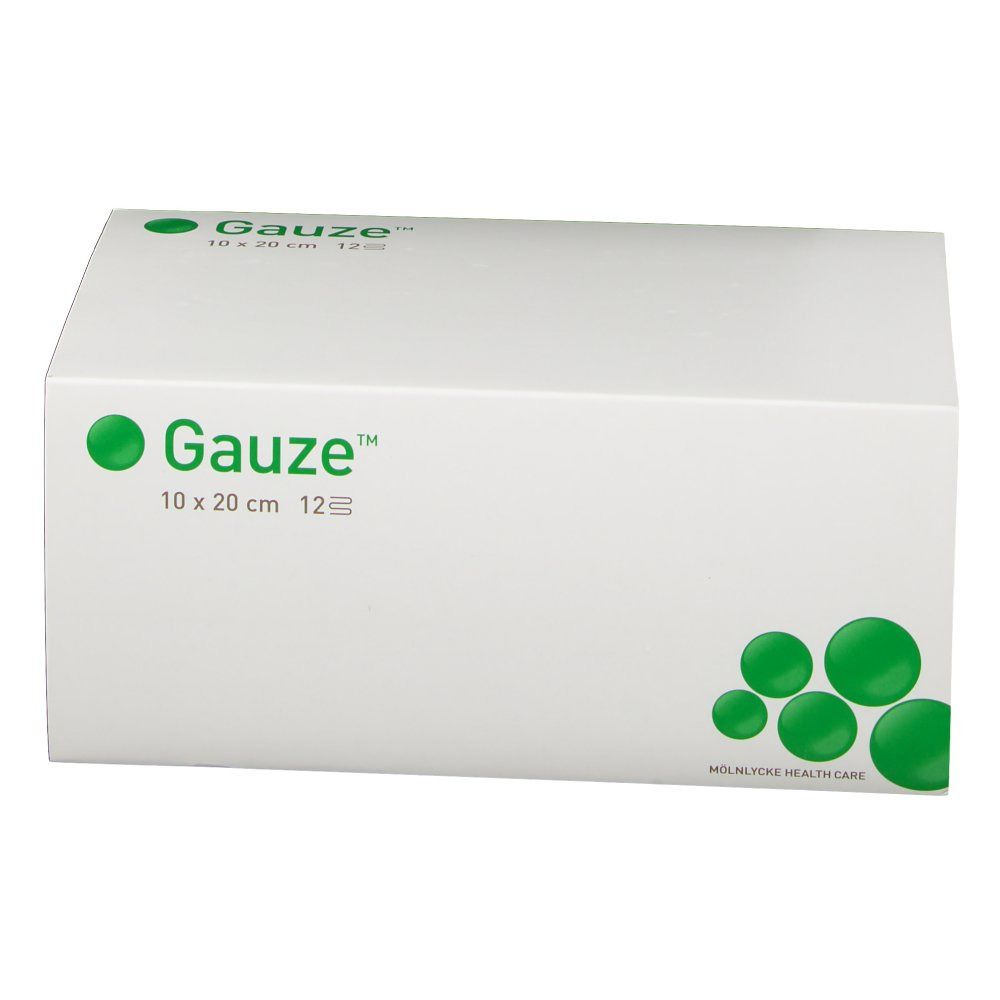 Molnlycke Gauze™ Unsterile Gaze nicht steril 12 Schichten 10 x 20 cm