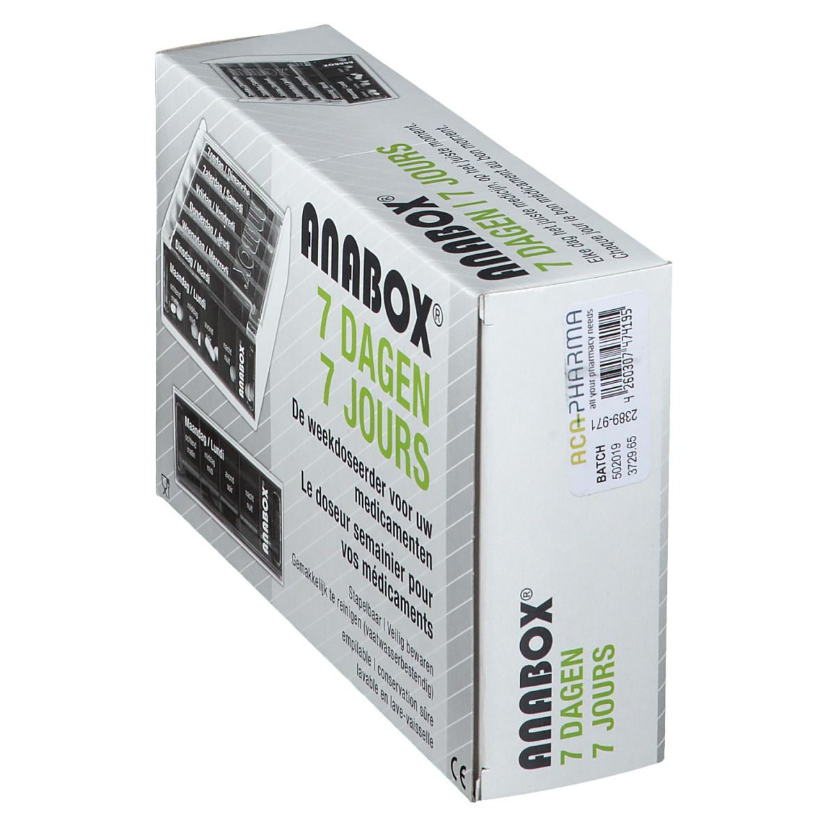Anabox Pillbox 7 Tagen Azur Französisch