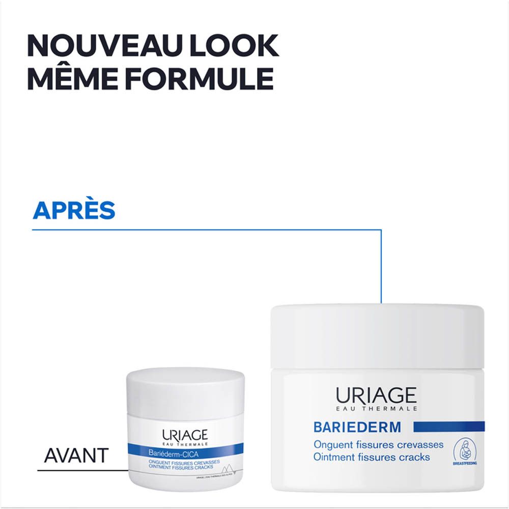 Vergleich von zwei Uriage BARIEDERM Handcreme-Verpackungen.