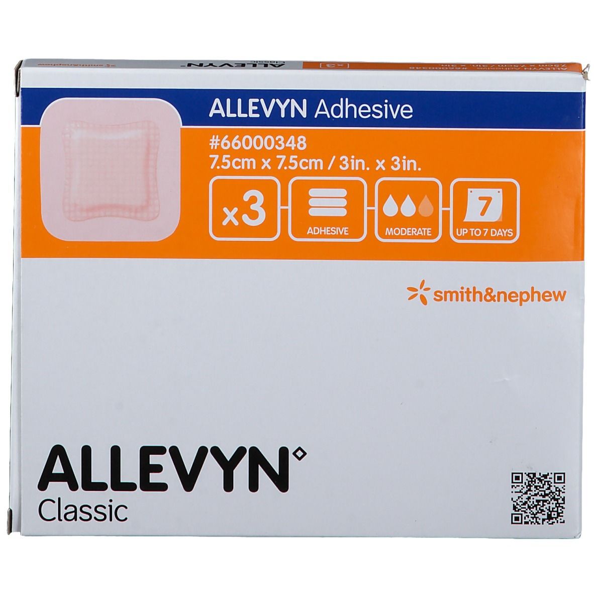 smith & nephew ALLEVYN ADHESIVE Schaumverband 7,5 x 7,5 cm