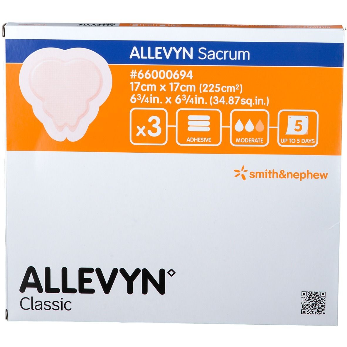 smith & nephew ALLEVYN SACRUM Wundverband 17 x 17 cm