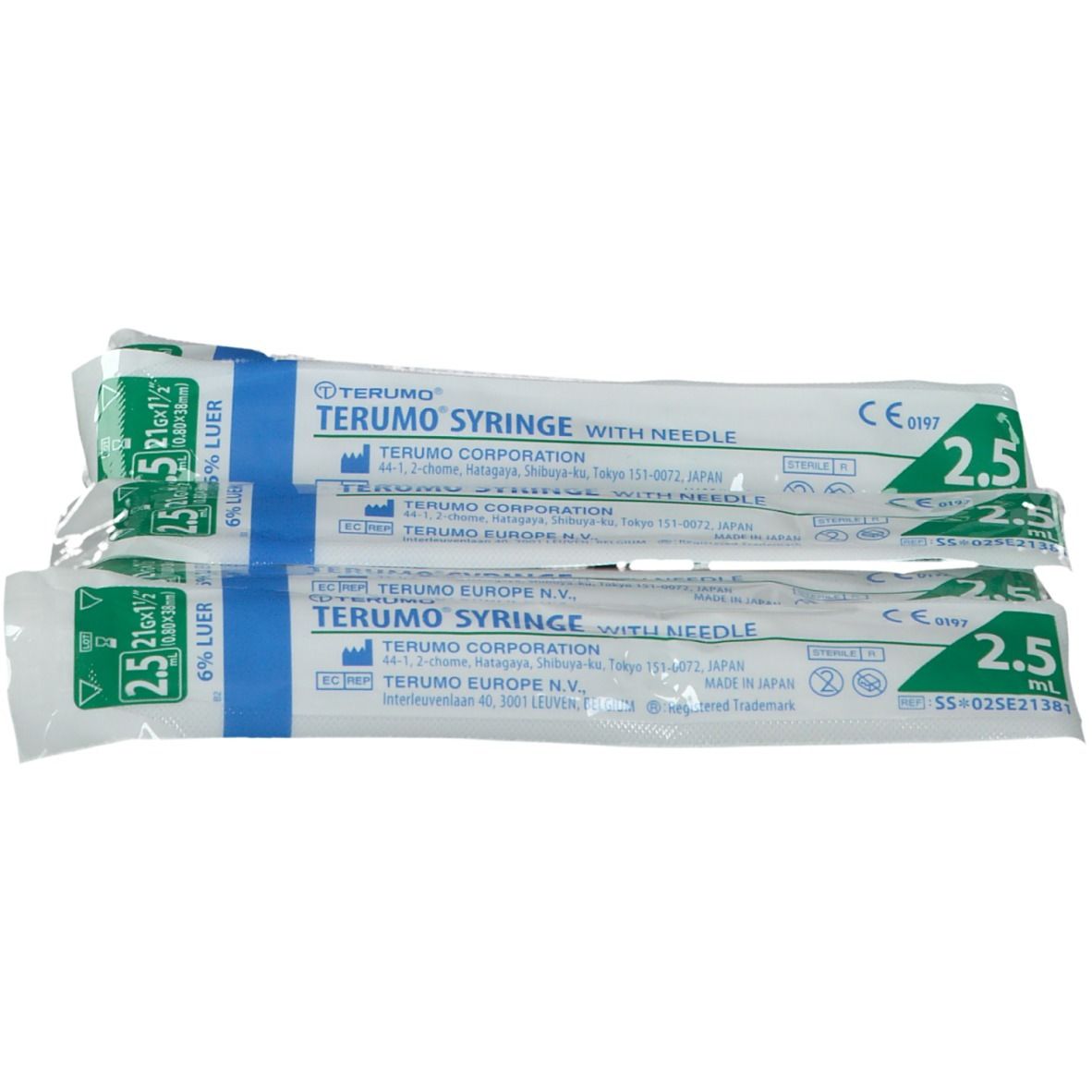 TERUMO® Einwegspritze 2-2,5 ml mit Nadel 21 G 1/2