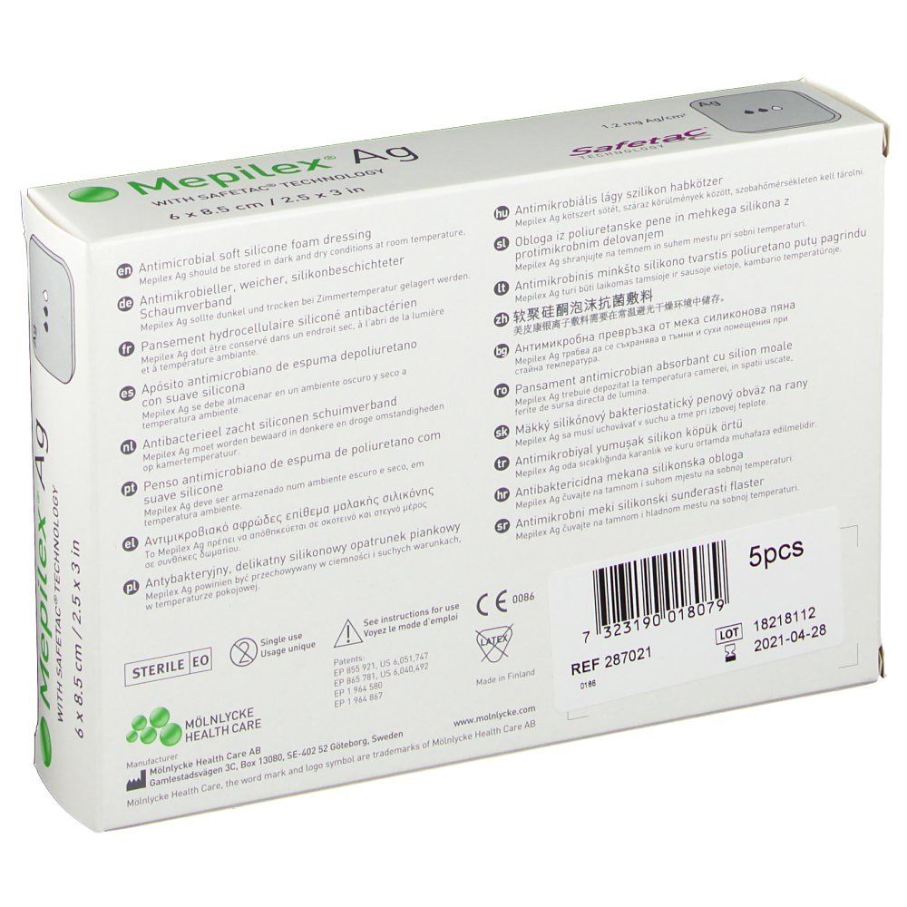 Mepilex® Ag 6 x 8,5 cm