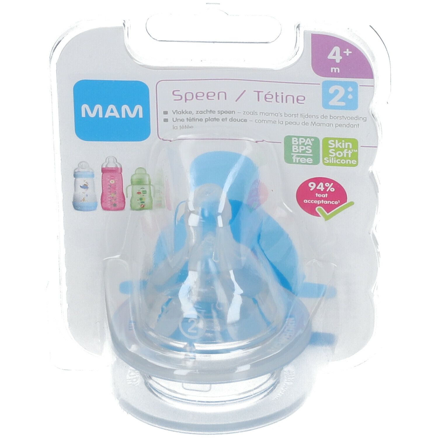 MAM Sauger Gr. 2 für Babyflaschen ab 2 Monate