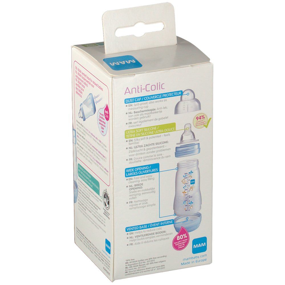MAM Anti-Colic Flasche 160 ml mit Sauger ab 0 Monate