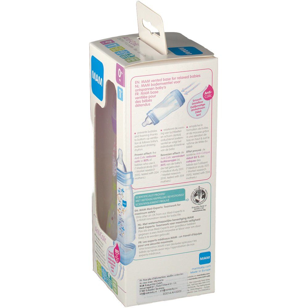 MAM Anti-Colic Flasche 260 ml mit Sauger ab 0 Monate