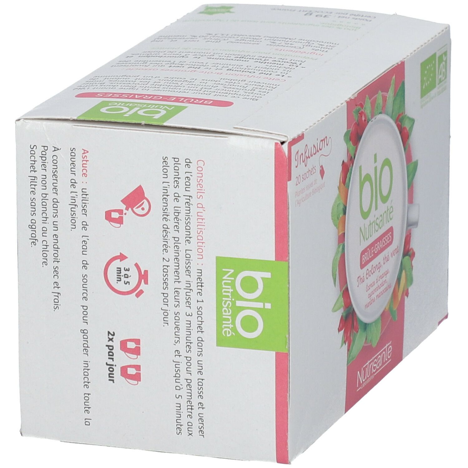 Nutrisanté Infusion Bio Brûle graisses 20 Sachets