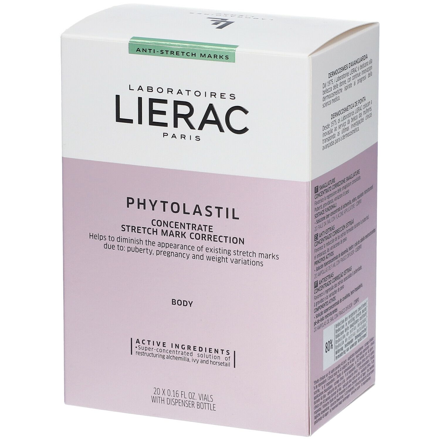 LIERAC Phytolastil Ampoules - Sérum correction des vergetures