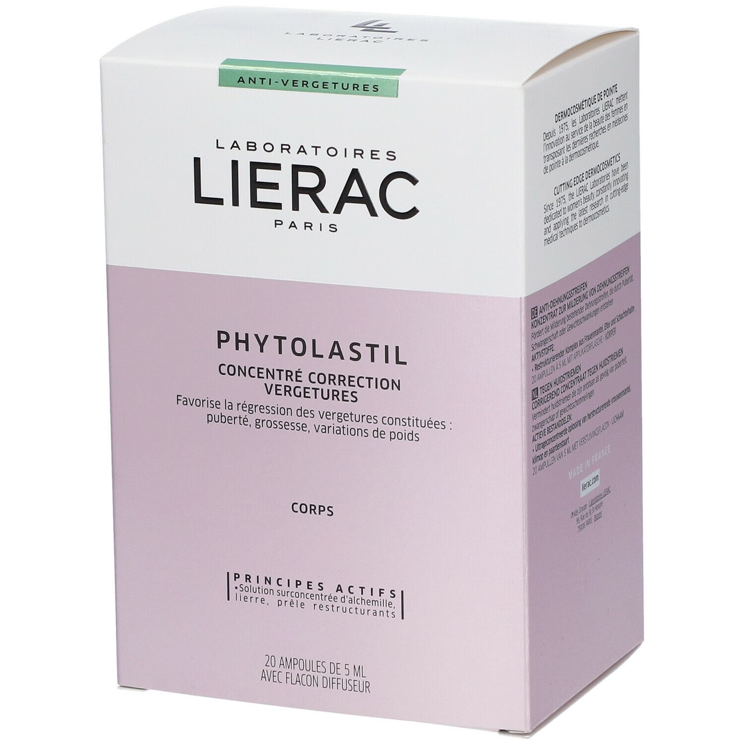 LIERAC Phytolastil Ampoules - Sérum correction des vergetures