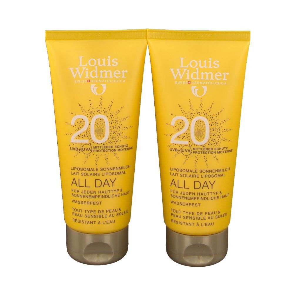 Louis Widmer Liposomale Sonnenmilch All Day 20+ leicht parfümiert