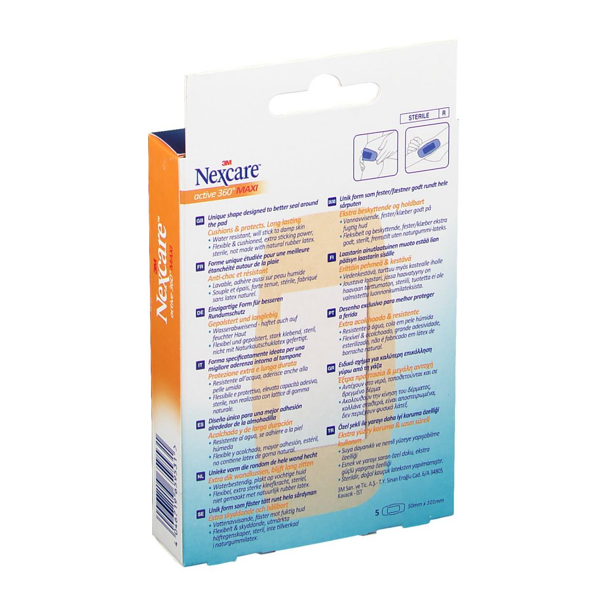 3M Nexcare™ active 360° Maxi Pflaster 5 x 10 cm