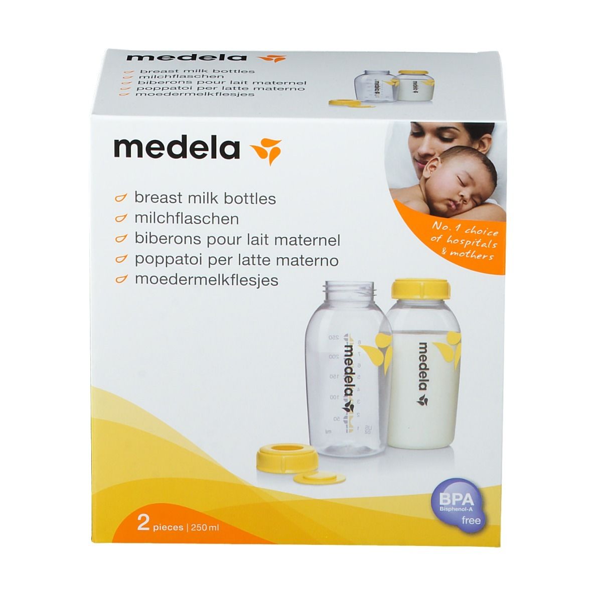 medela® Biberon pour lait maternel 2 x 250 ml