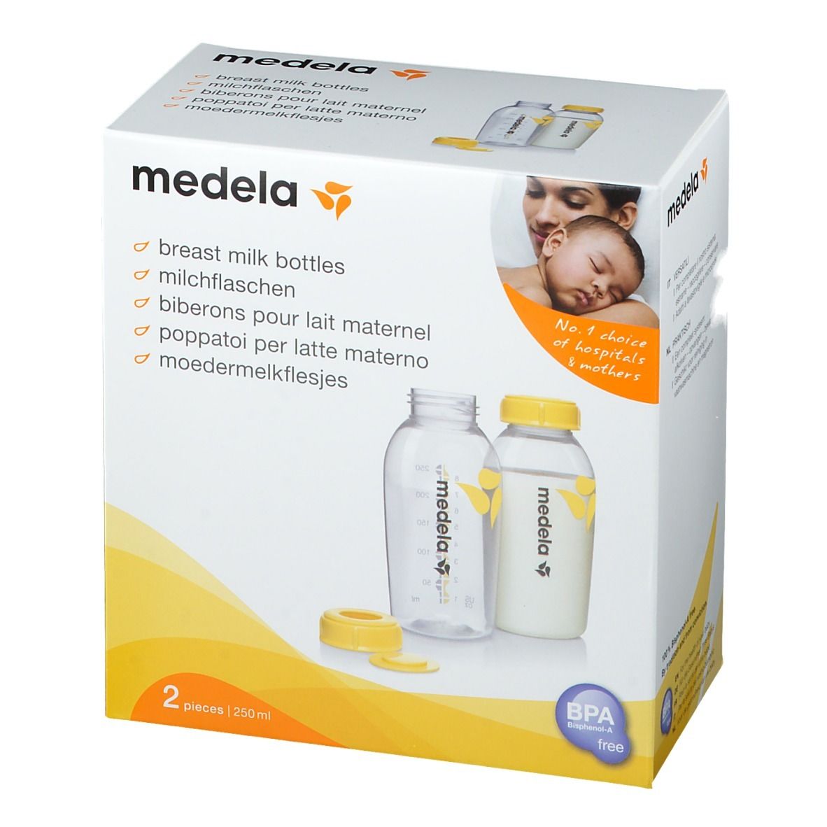 medela® Biberon pour lait maternel 2 x 250 ml